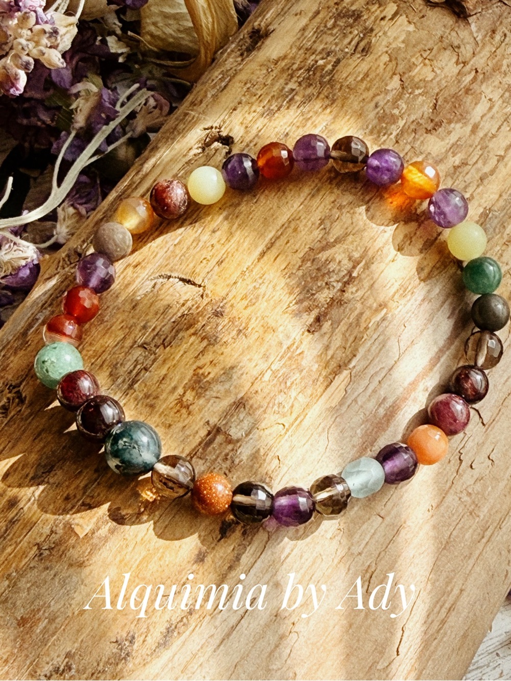 Alquimia Multicolor Agate Bead Bracelet | cool layers